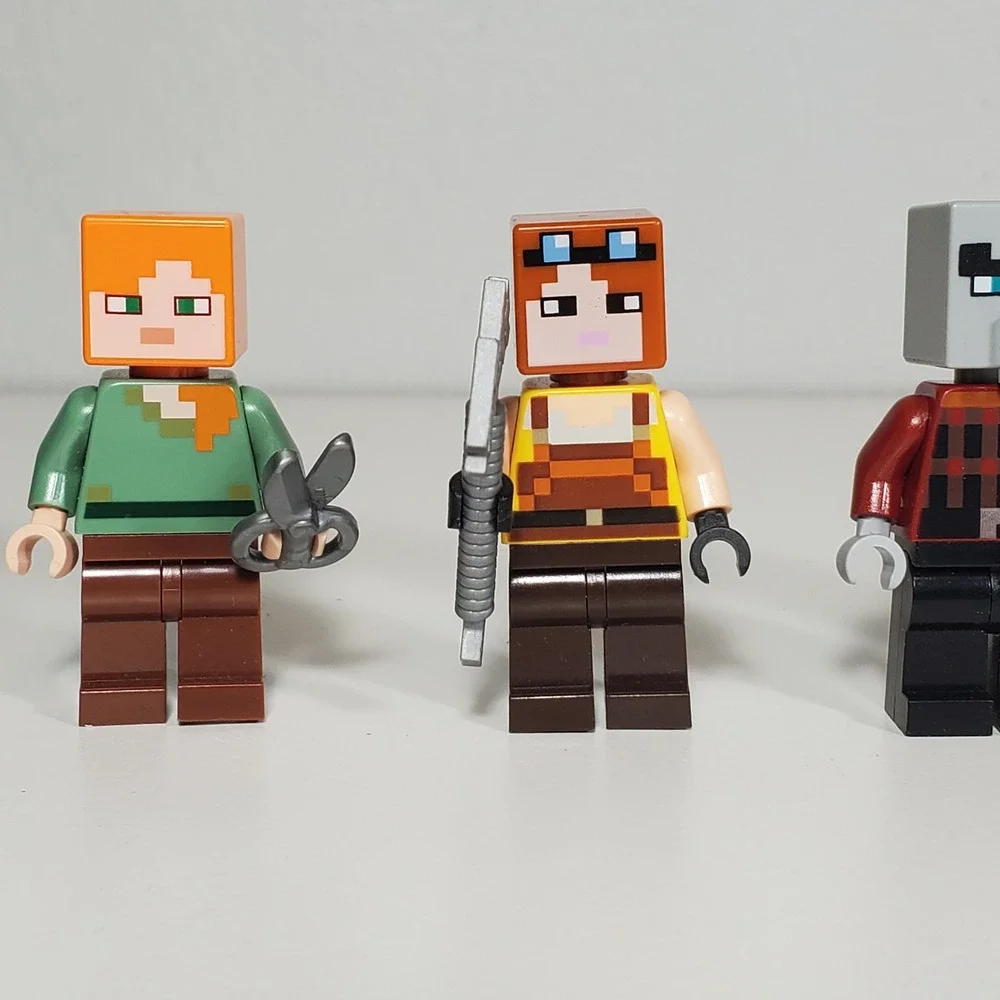 Lego Minecraft Minifigures Lot 5 Figures Steve Alex Blacksmith Pillager Villager
